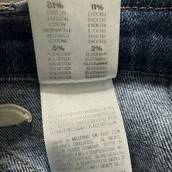 MOTHER Denim Jeans Tie Patch Rambler Size 26 in Hop On Hop Off Straight Leg - Picture 7 of 8